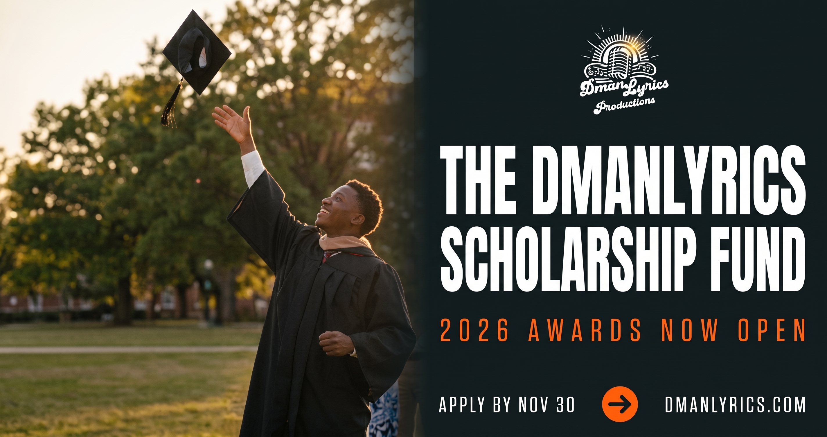 Photo provided by Dmanlyrics for the scholarship fund section